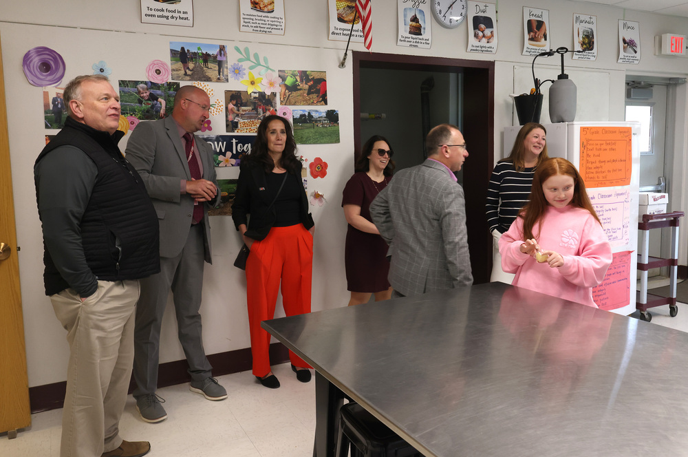 RSA officials and Sidney CSD officials visit a classroom
