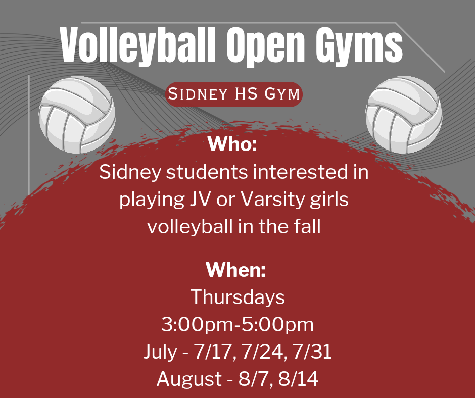 Open gym volleyball graphic