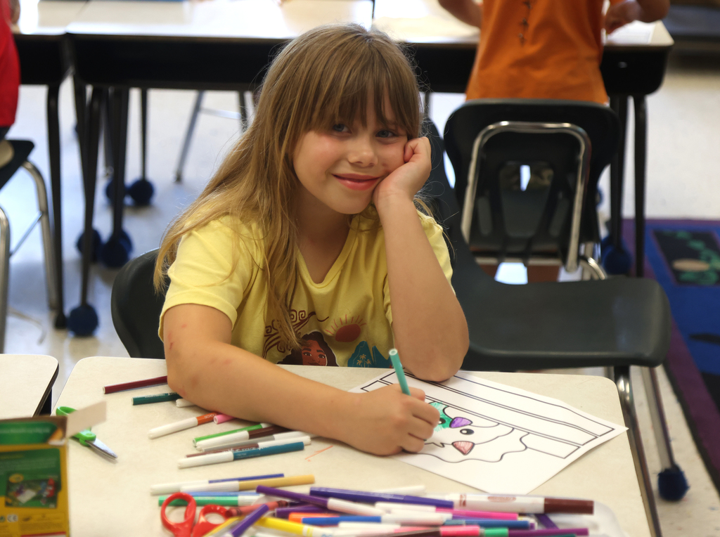 Students taking part in the first week of the summer enrichment program. 