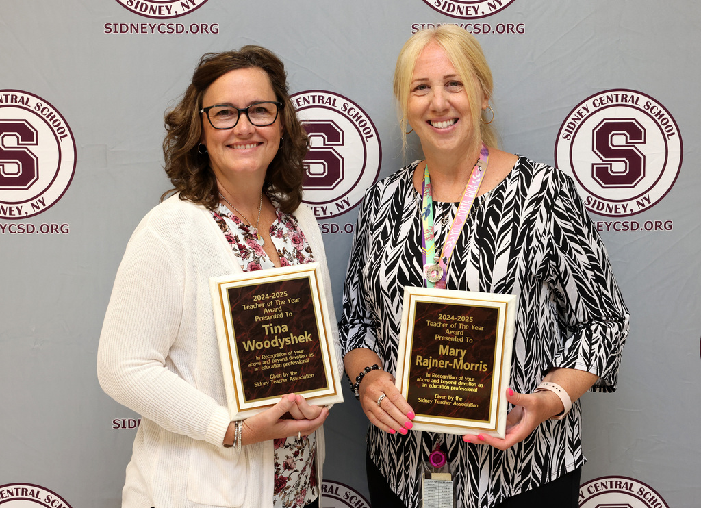 Teachers of the Year: Tina Woodyshek and Mary Rajner-Morris