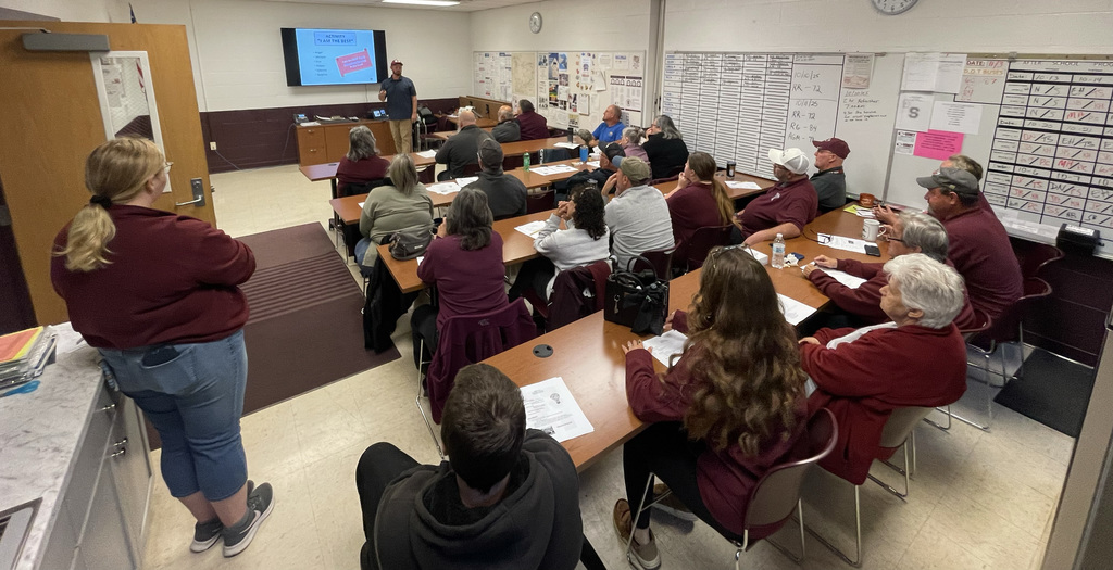 Brian Knapp speaking to transportation department
