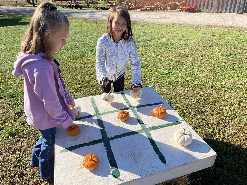 Students on a trip to Covered Bridge Farm