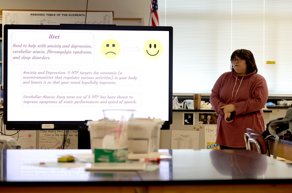 Students presenting their finding to the class