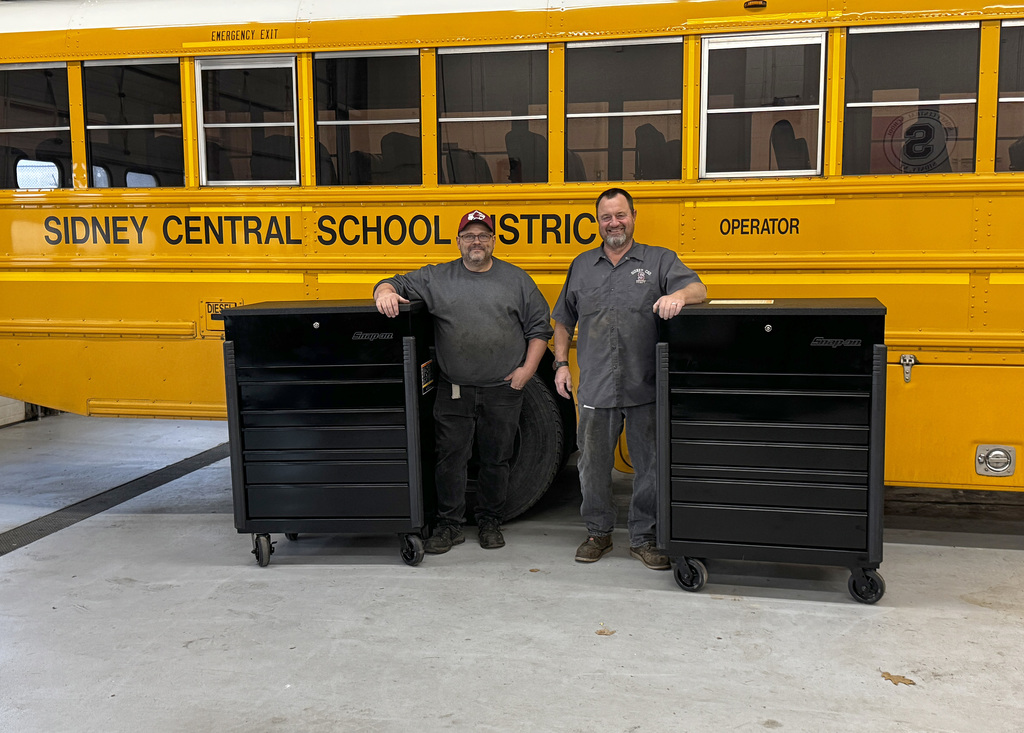 Jim Button and Mark Hotaling with the new tools. 