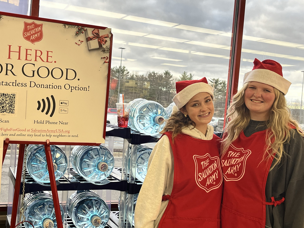 Students volunteering for the Salvation Army