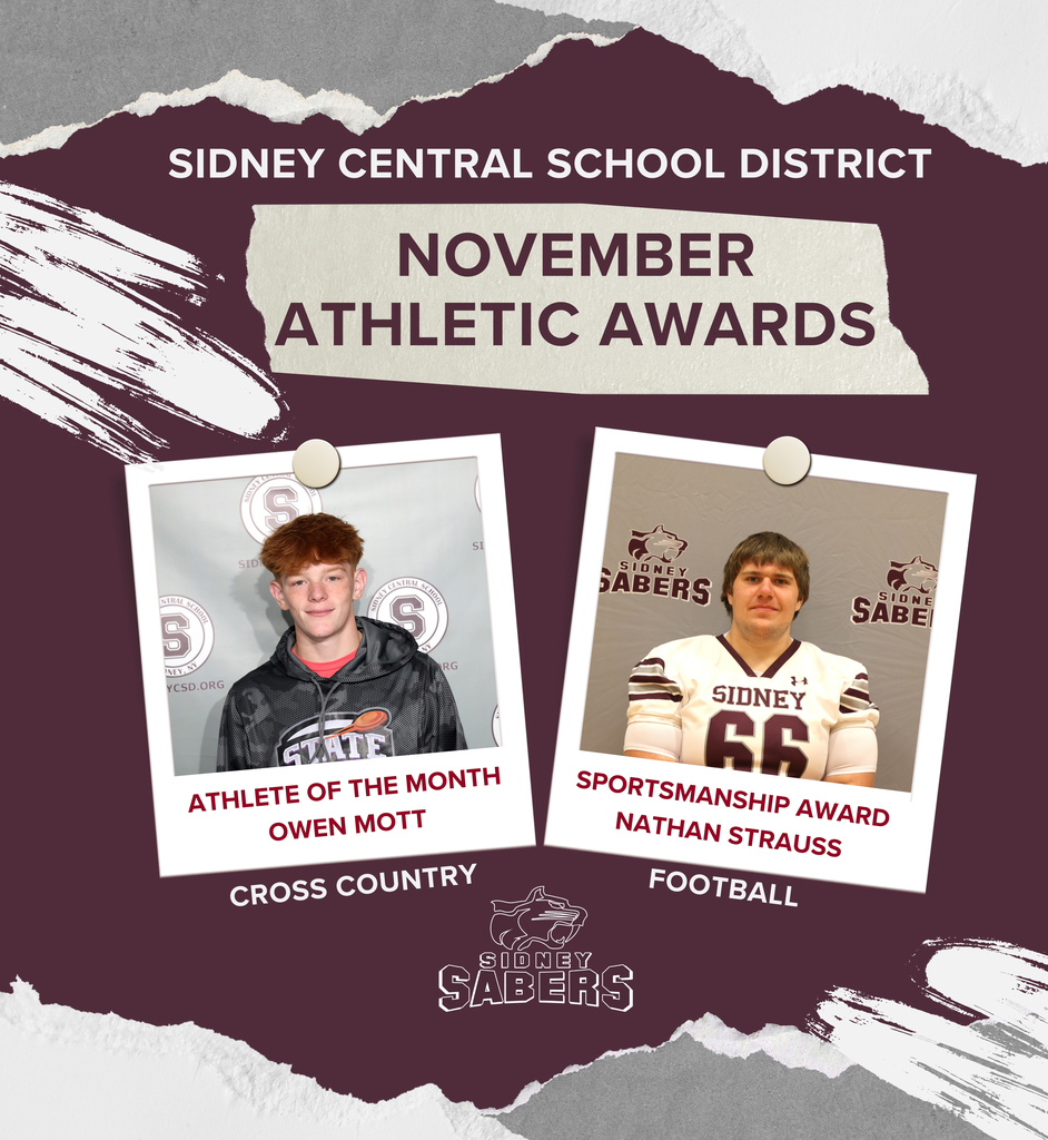 Athlete and Sportsmanship Award of the month graphic