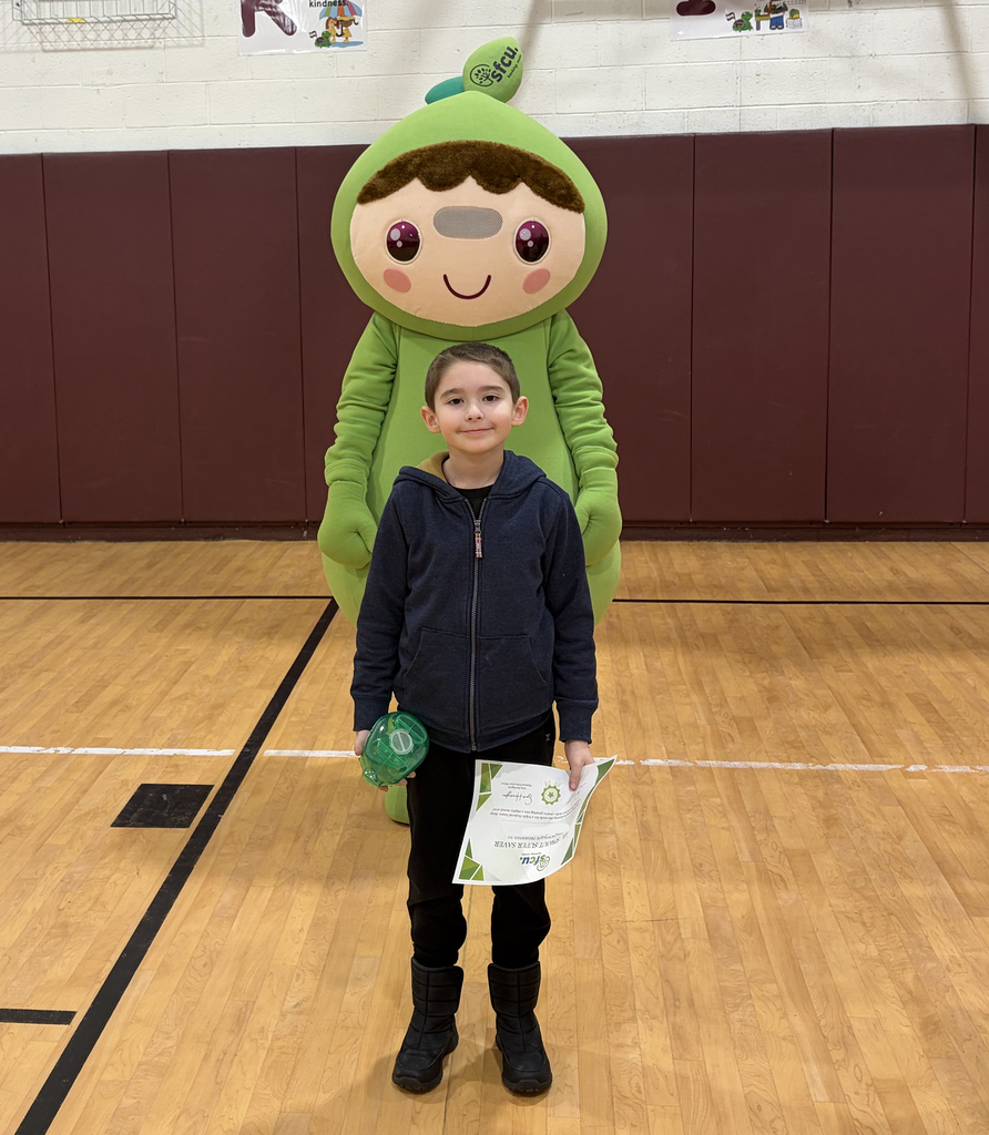 Third student with sprout and certificate