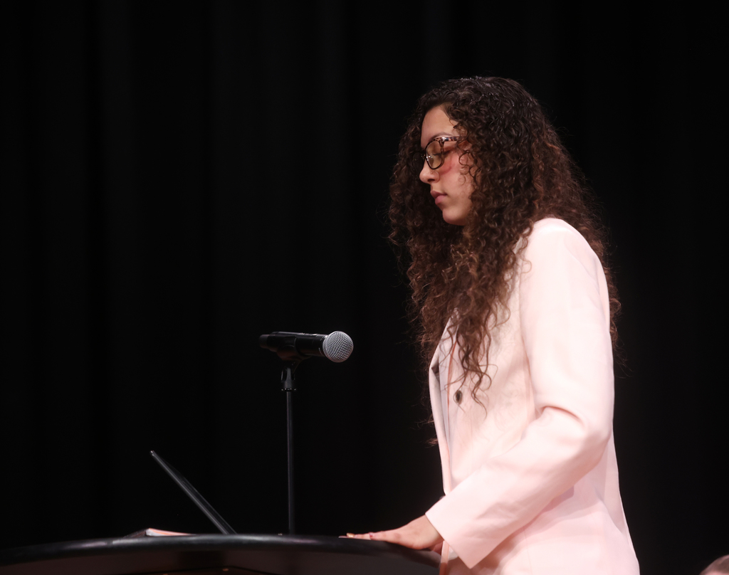 Students take part in the annual mock trial. 