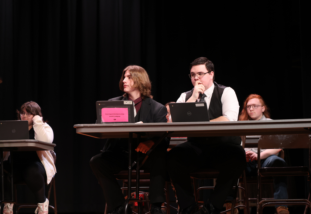 Students take part in the annual mock trial. 