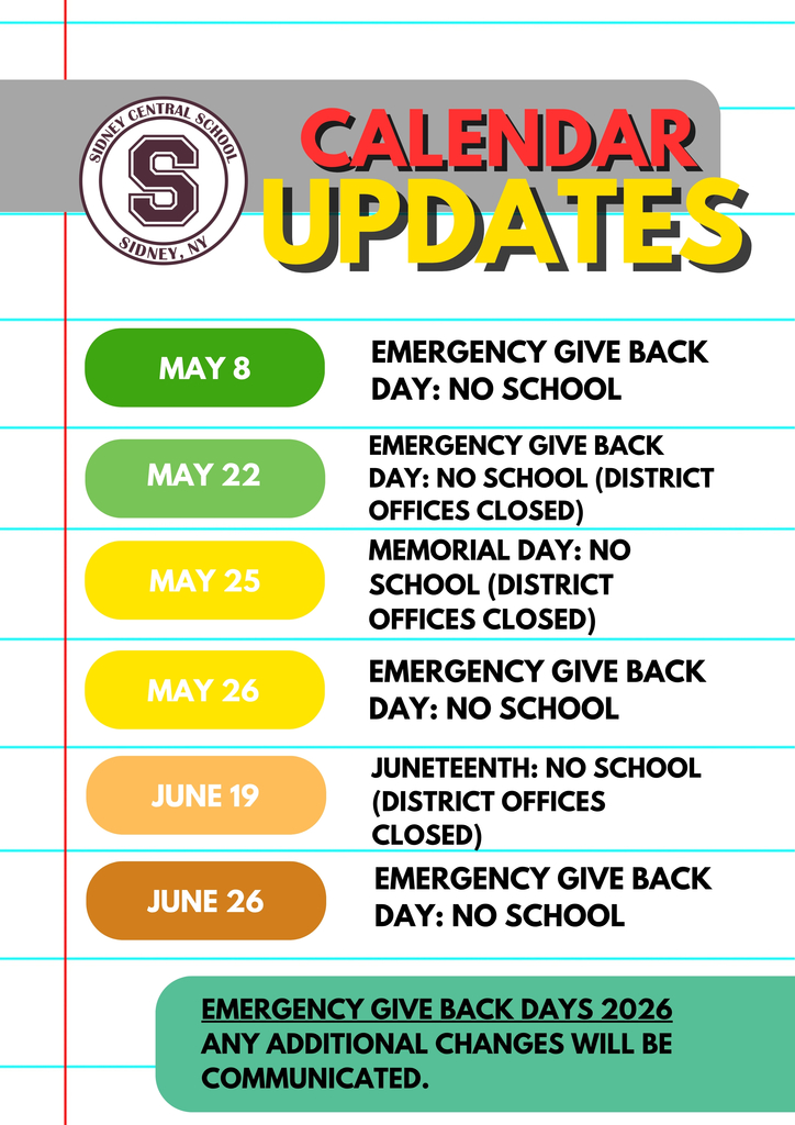 Calendar update graphic