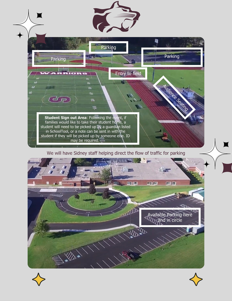 moving-up ceremony parking map
