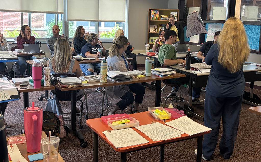 Teachers learning about Eureka Math 2