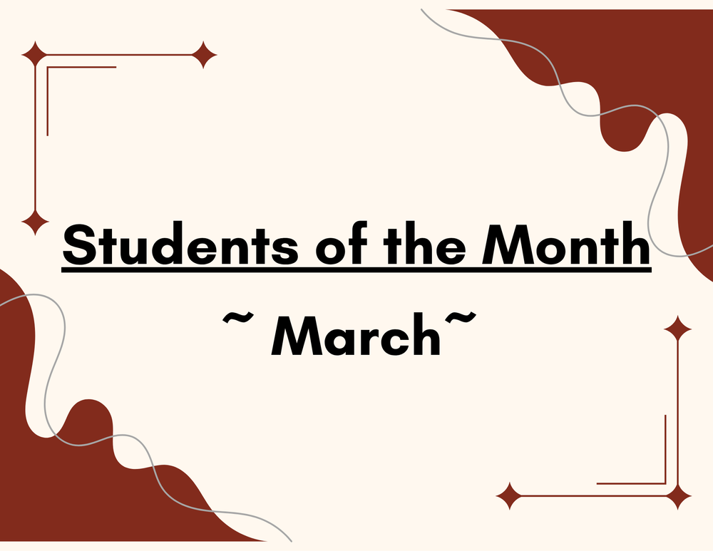 HS Students of the Month