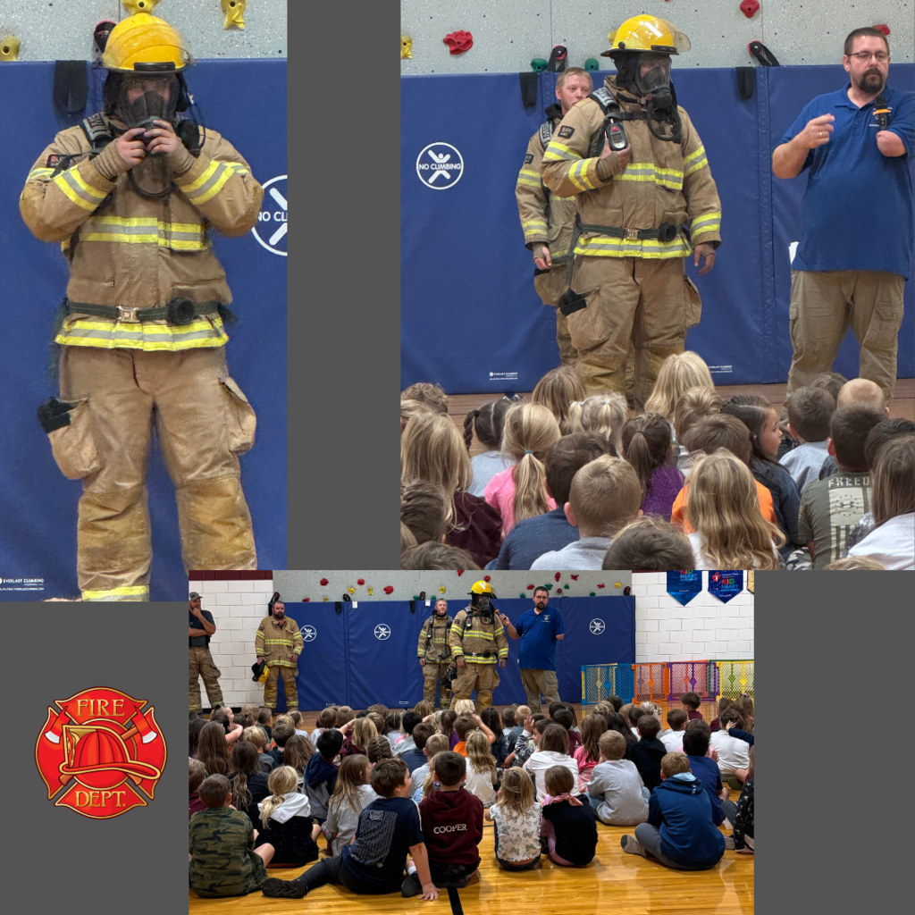 showing what the firefighters suit looks like and sounds like when fully on