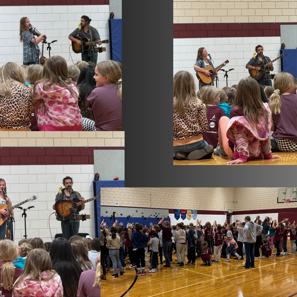students listening to singing and standing up dancing