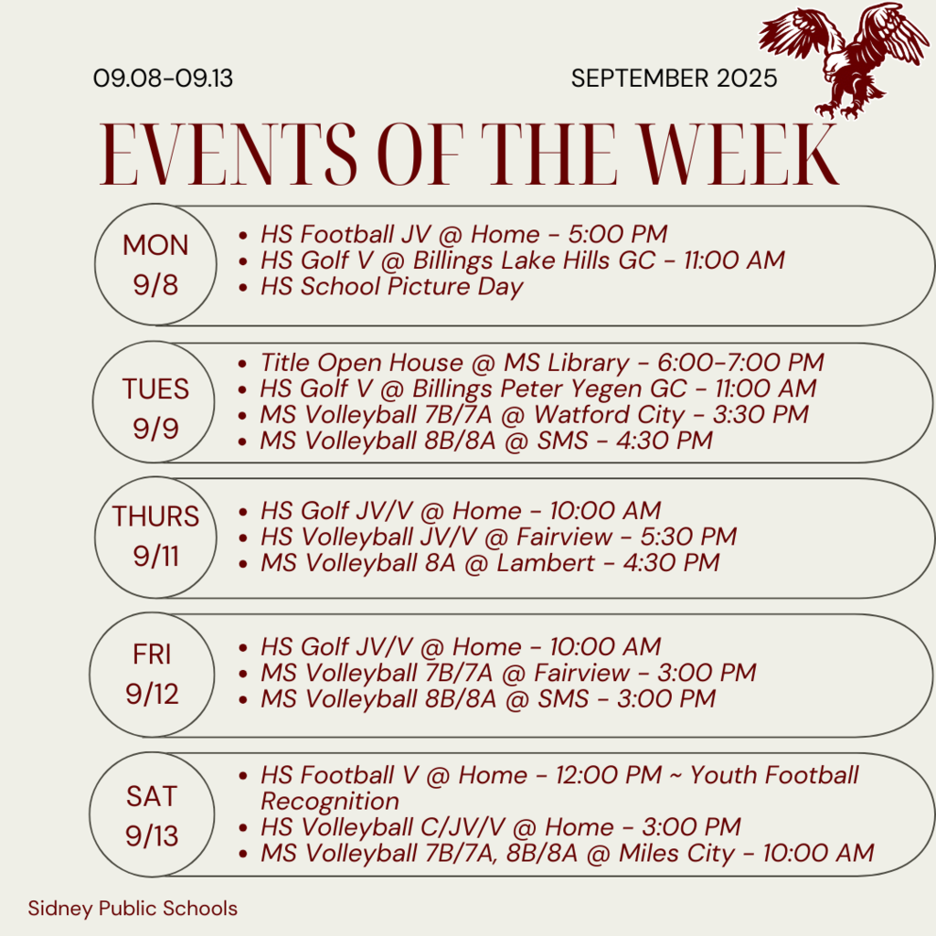 Events of the week