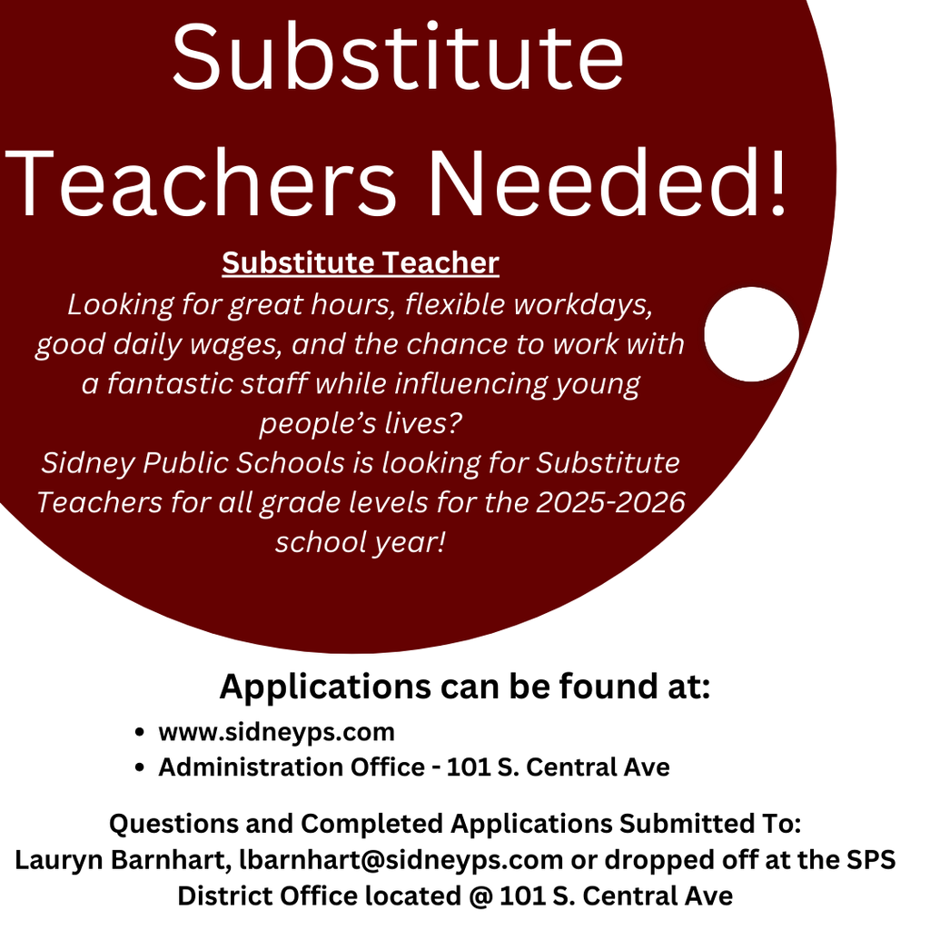 Substitute Teachers Needed Ad