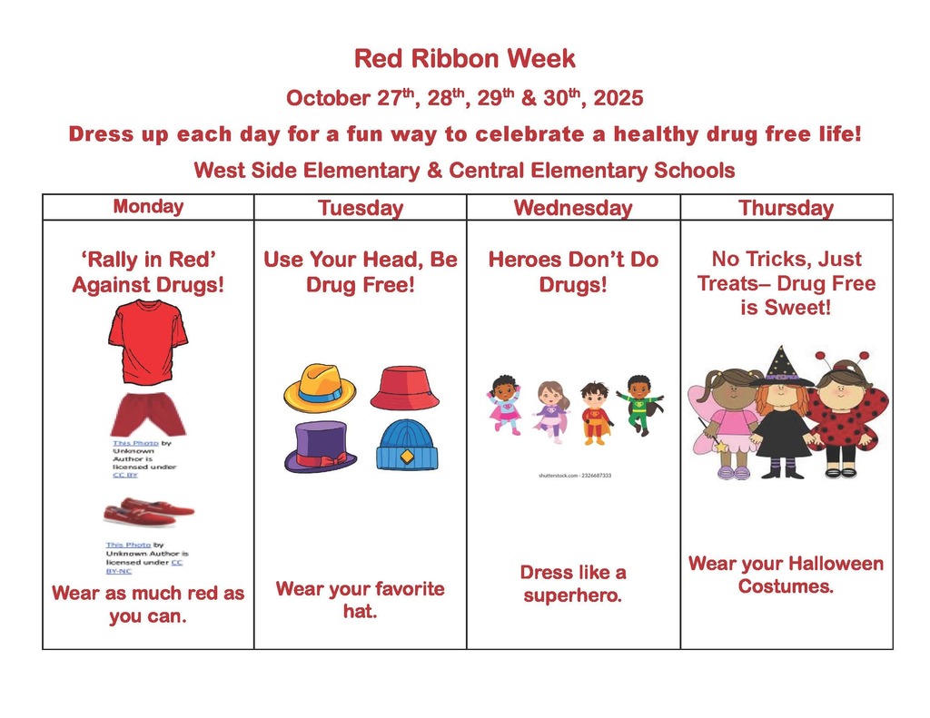 Red Ribbon Week Dress Up Days