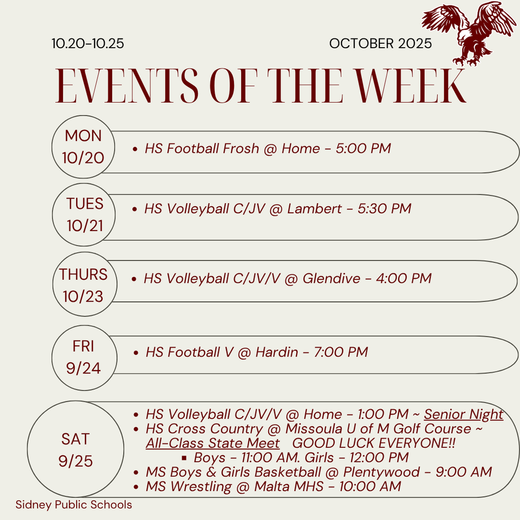 Events of the week