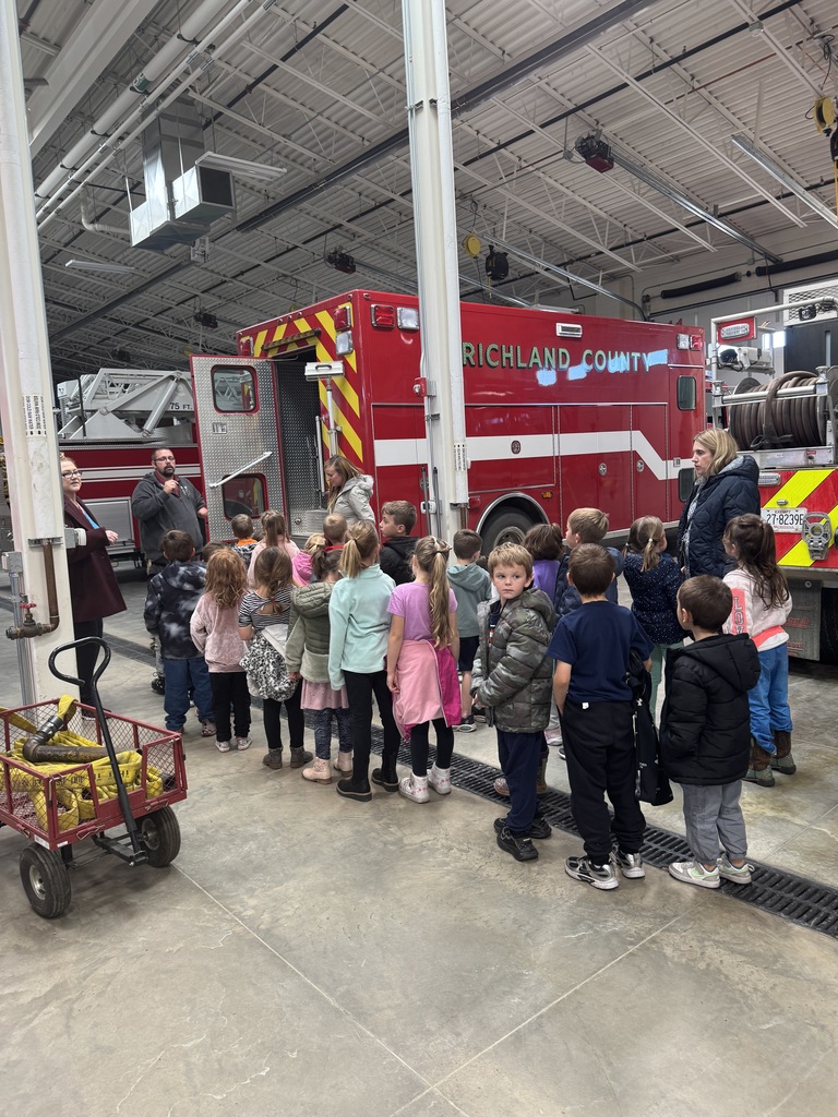 Kindergarteners at the Firestation