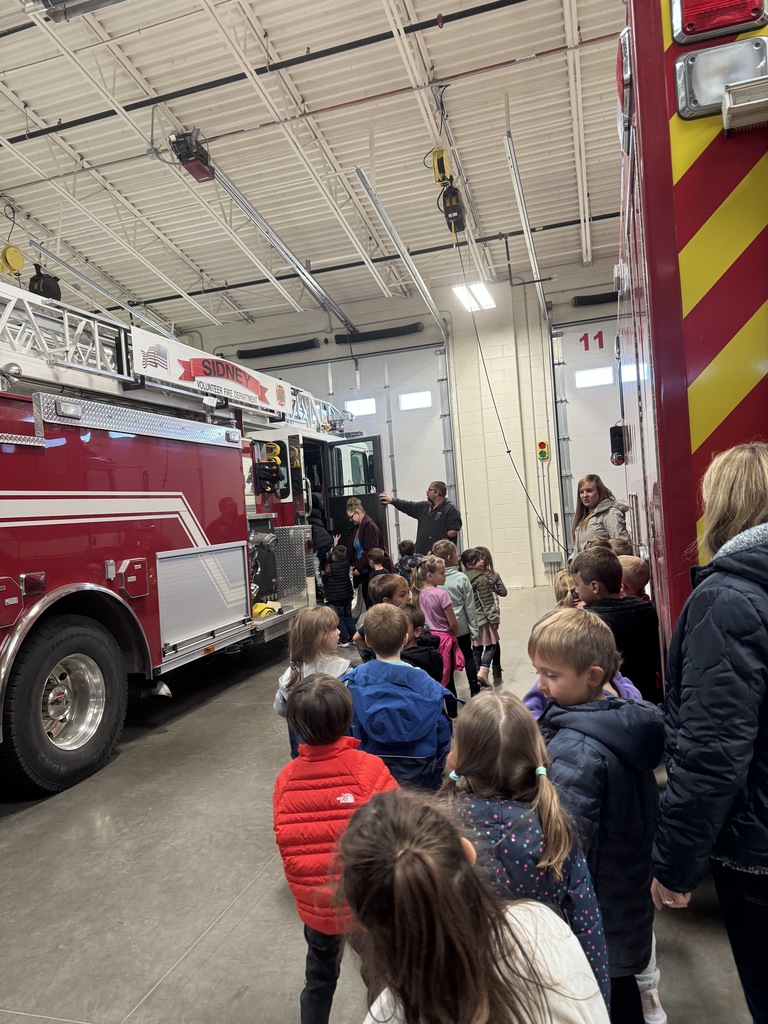 Kindergarteners at the Firestation
