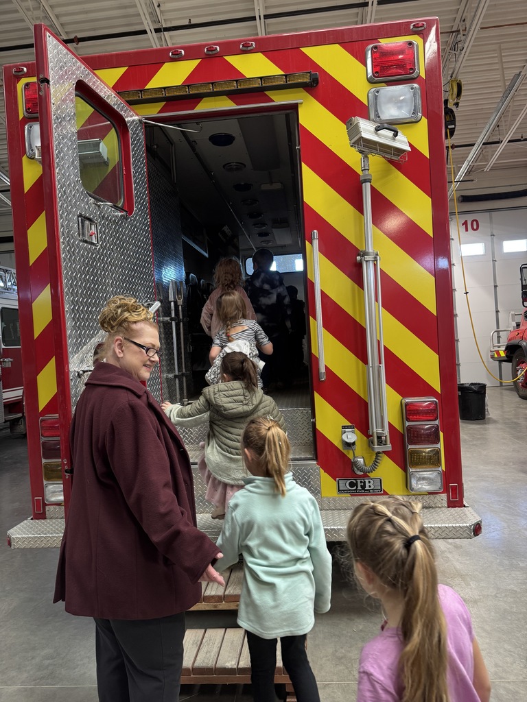 Kindergarteners at the Firestation