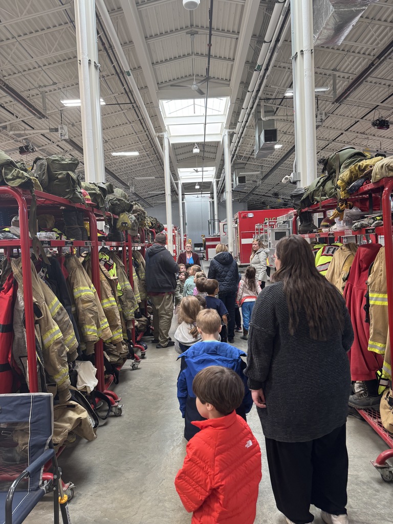 Kindergarteners at the Firestation