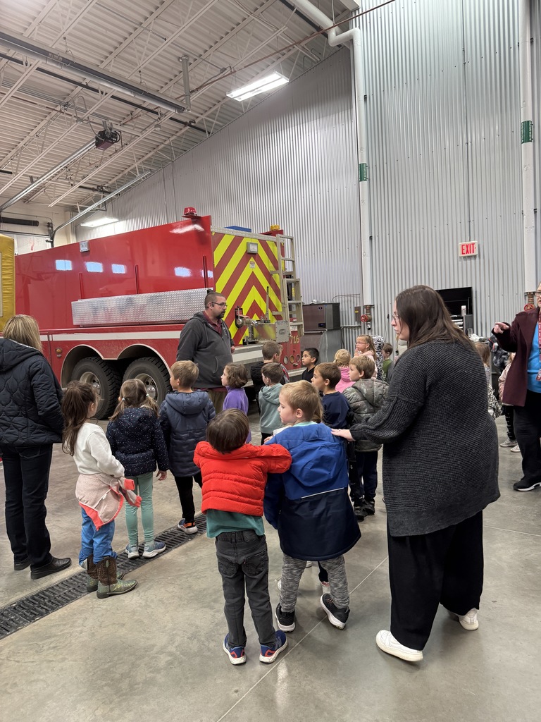 Kindergarteners at the Firestation