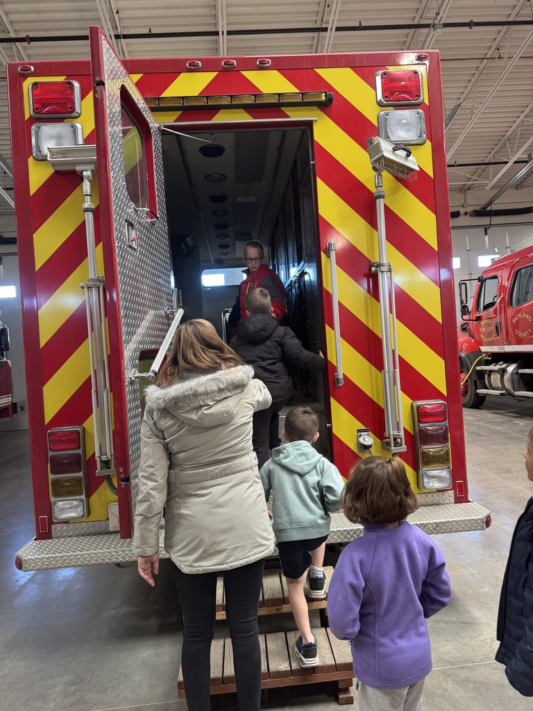 Kindergarteners at the Firestation