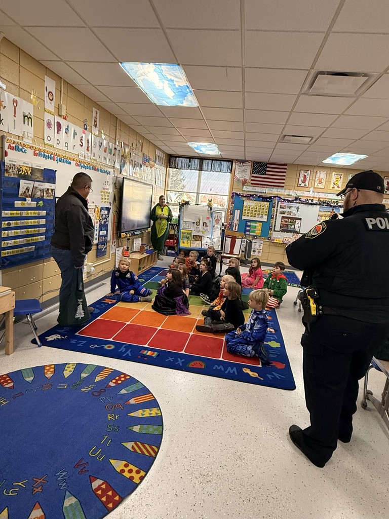 Police talked to students about Red Ribbon Week and handed out candy at West Side
