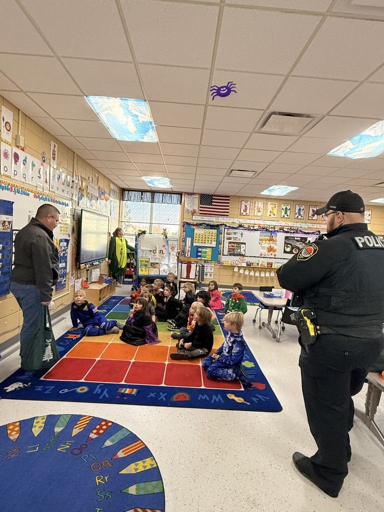 Police talked to students about Red Ribbon Week and handed out candy at West Side