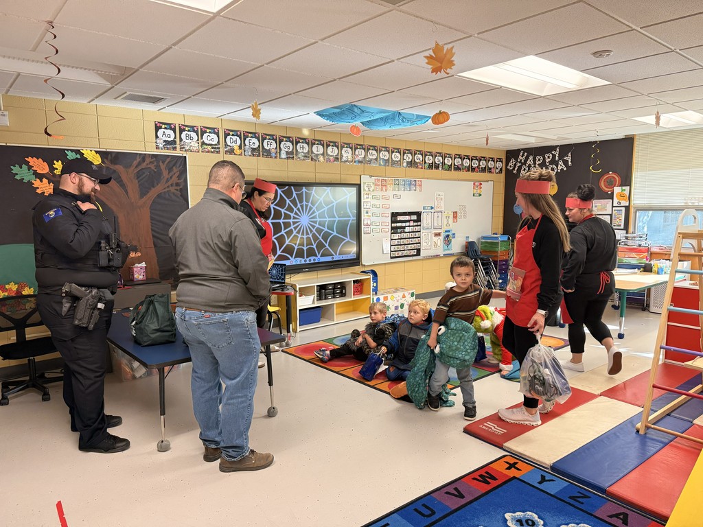 Police talked to students about Red Ribbon Week and handed out candy at West Side