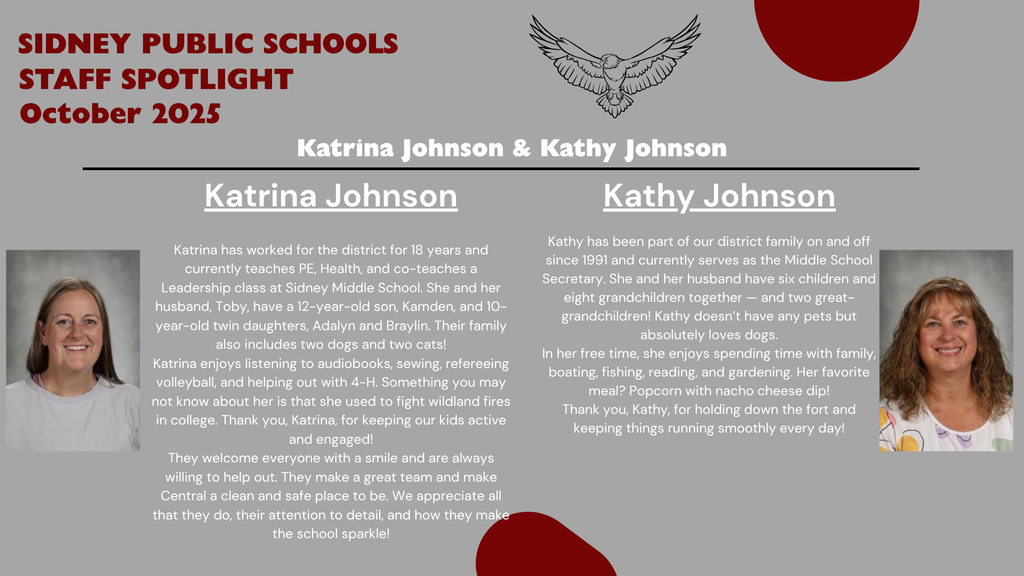 October 2025 Staff Spotlight- Katrina Johnson & Kathy Johnson