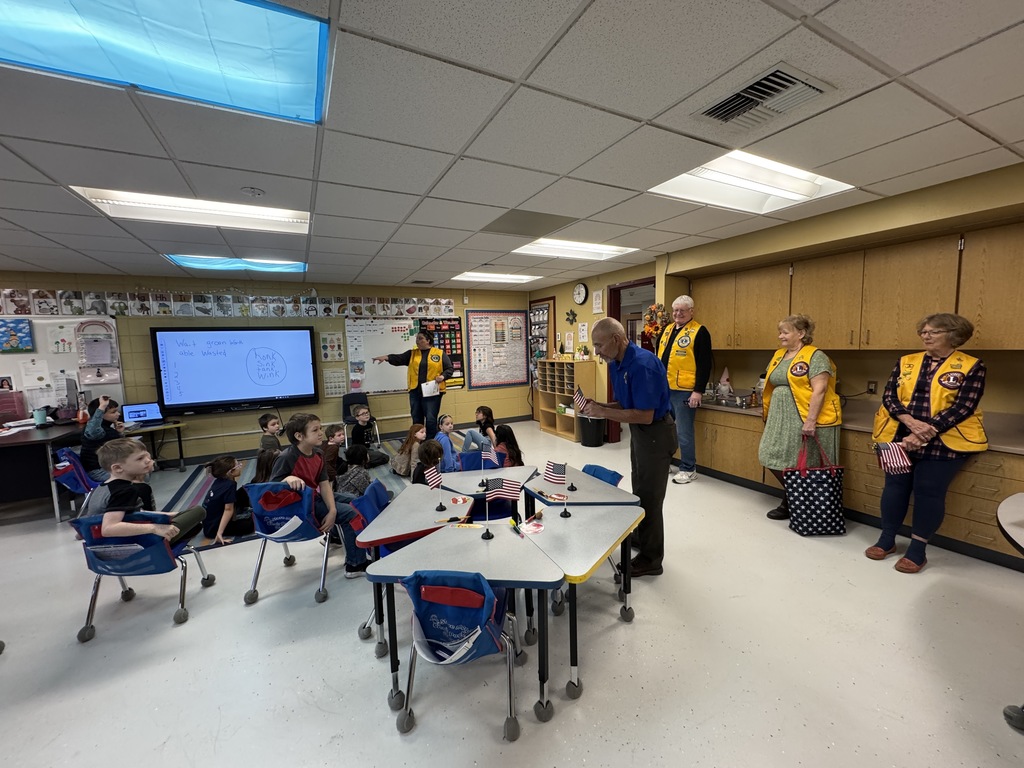 Lions Club visited the 1st graders on Veterans Day