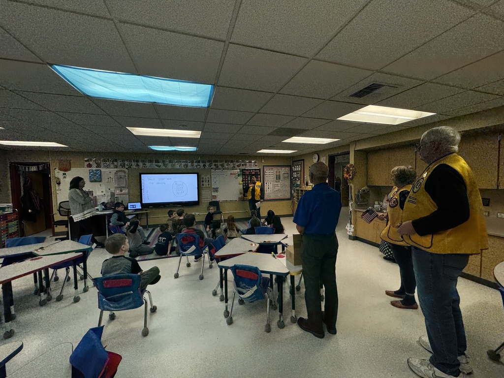 Lions Club visited the 1st graders on Veterans Day
