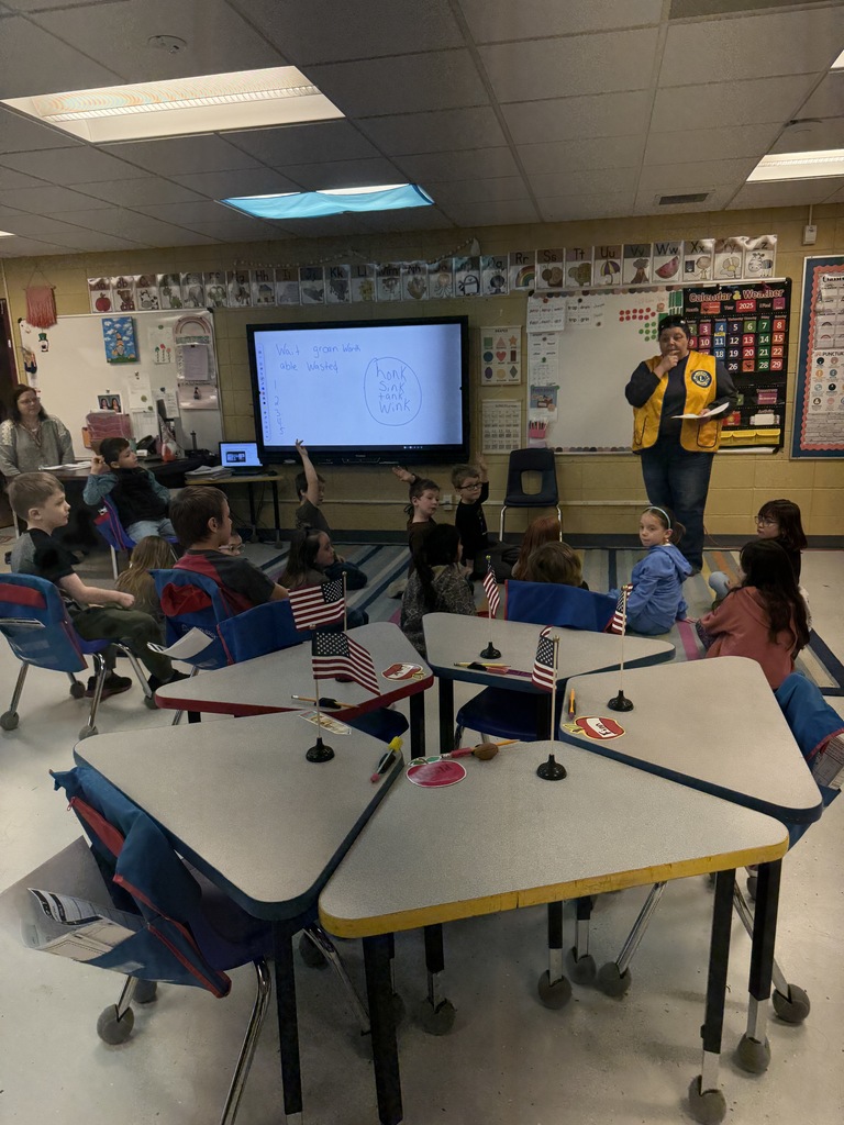 Lions Club visited the 1st graders on Veterans Day