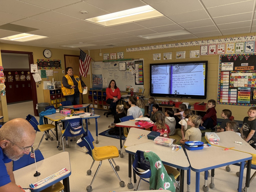 Lions Club visited the 1st graders on Veterans Day