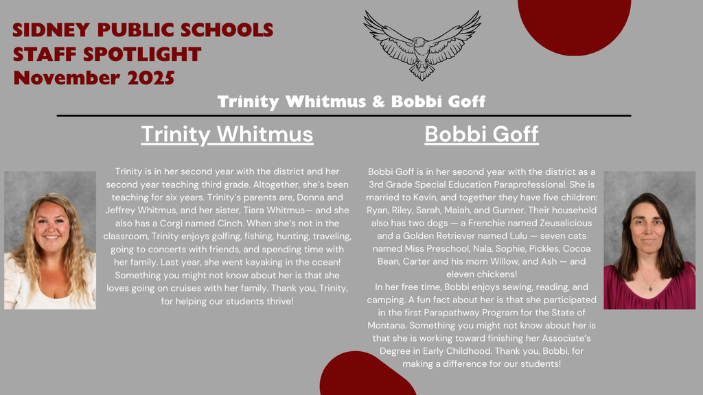 Staff Spotlight. Central Elementary Trinity Whitmus & Bobbi Goff