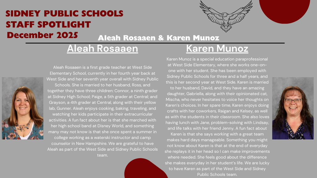 WS December Staff Spotlight. Aleah Rosaaen and Karen Munoz