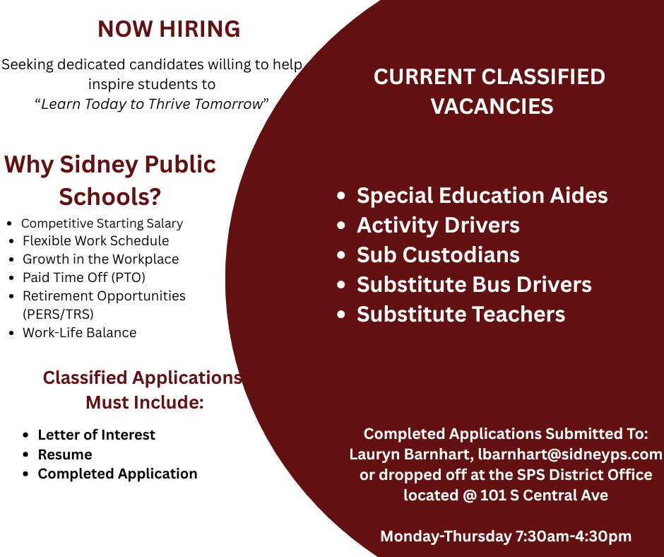 Current Classified Vacancies