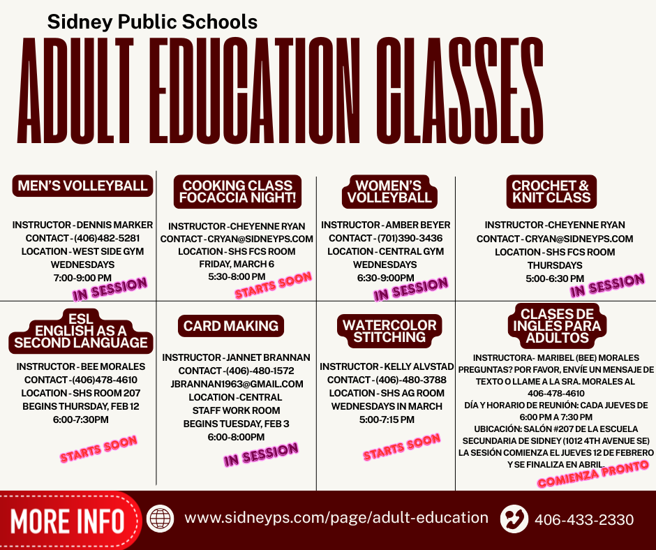 Adult Education Classes