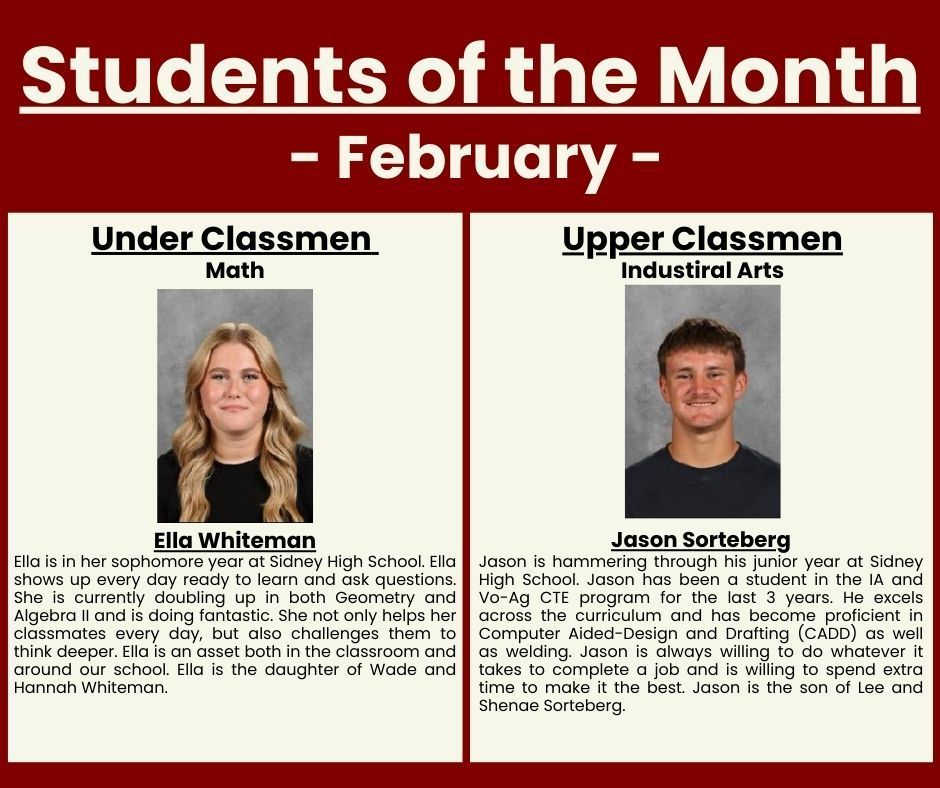 Students of the Month