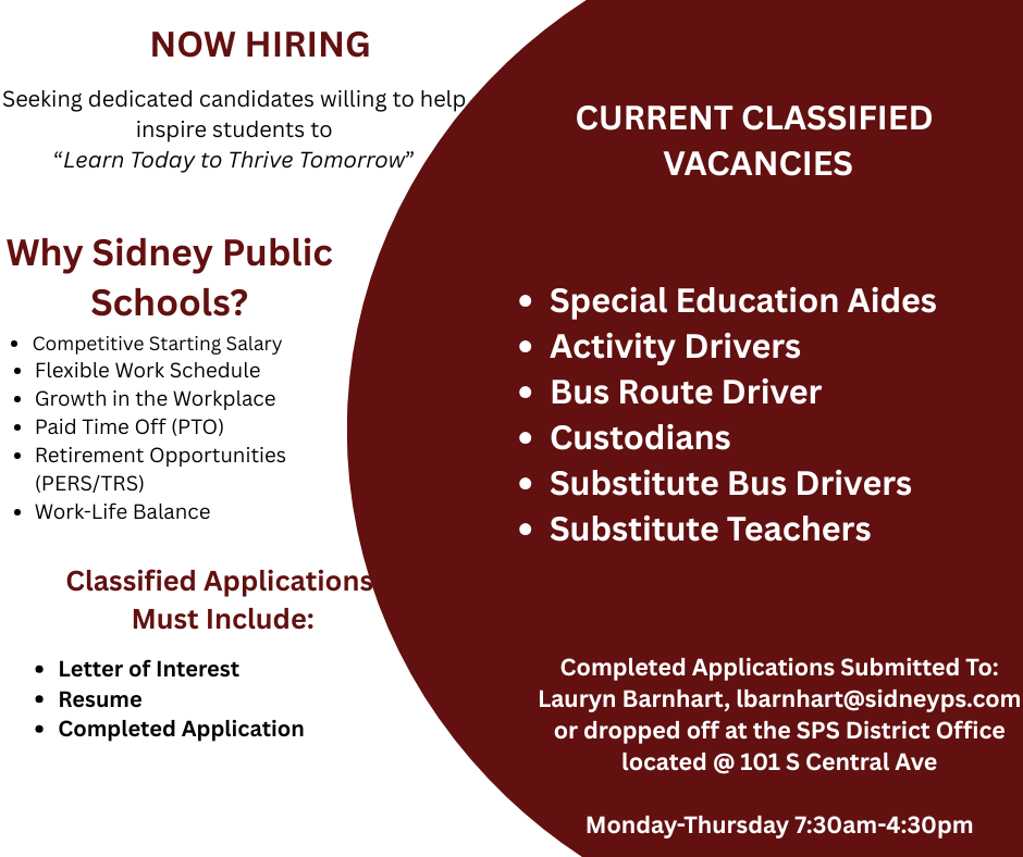 Current Classified Vacancies