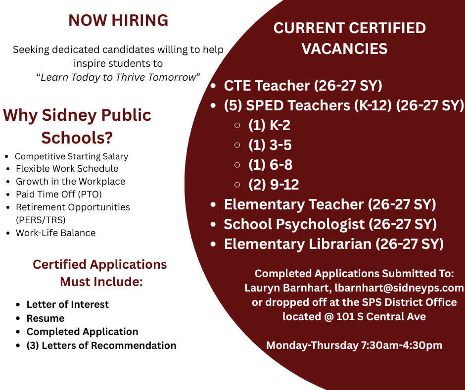 Current Certified Vacancies