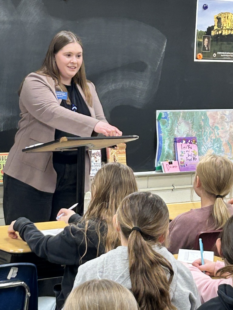 Morgan Thiel Rep spoke with 5th grade class