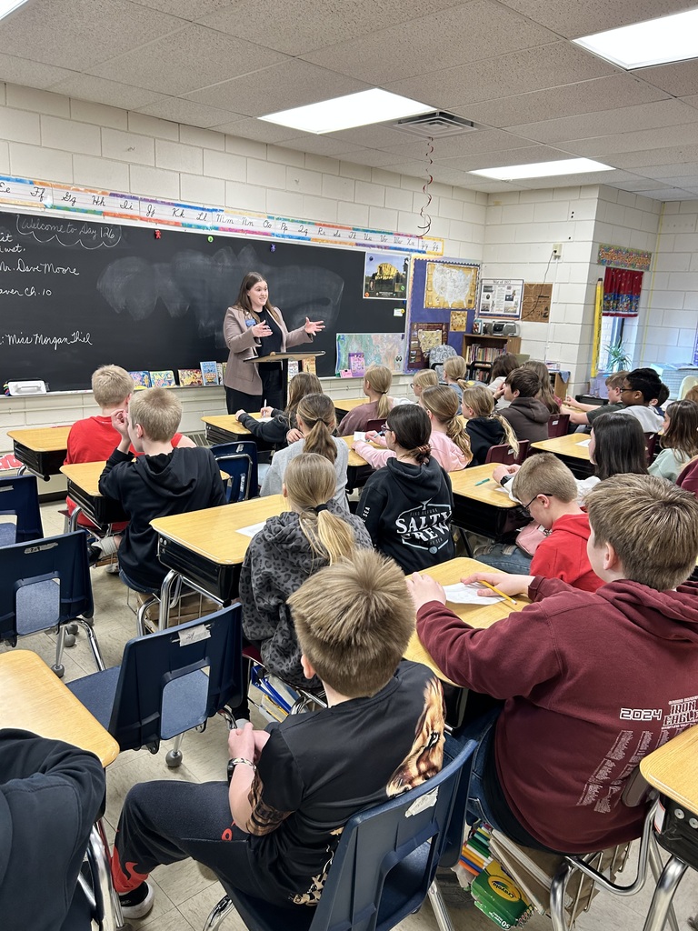 Morgan Thiel Rep spoke with 5th grade class