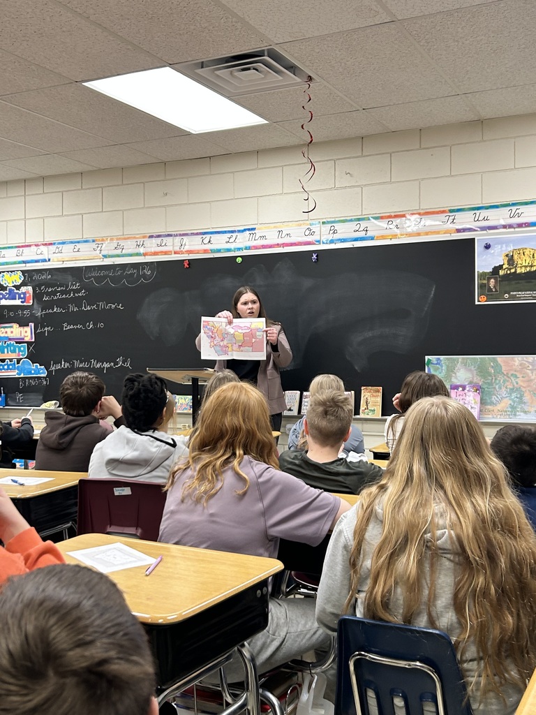 Morgan Thiel Rep spoke with 5th grade class