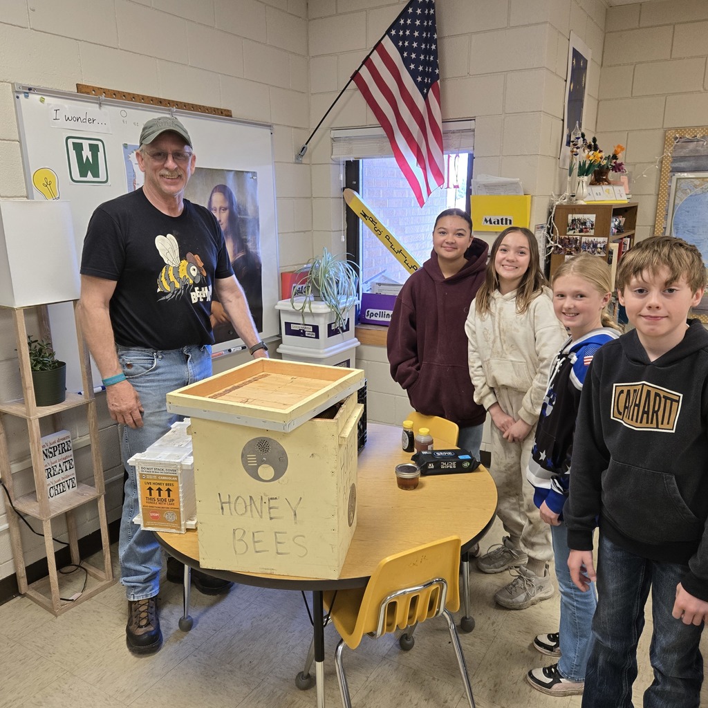 Dave Moore shared all about bees with 5th graders