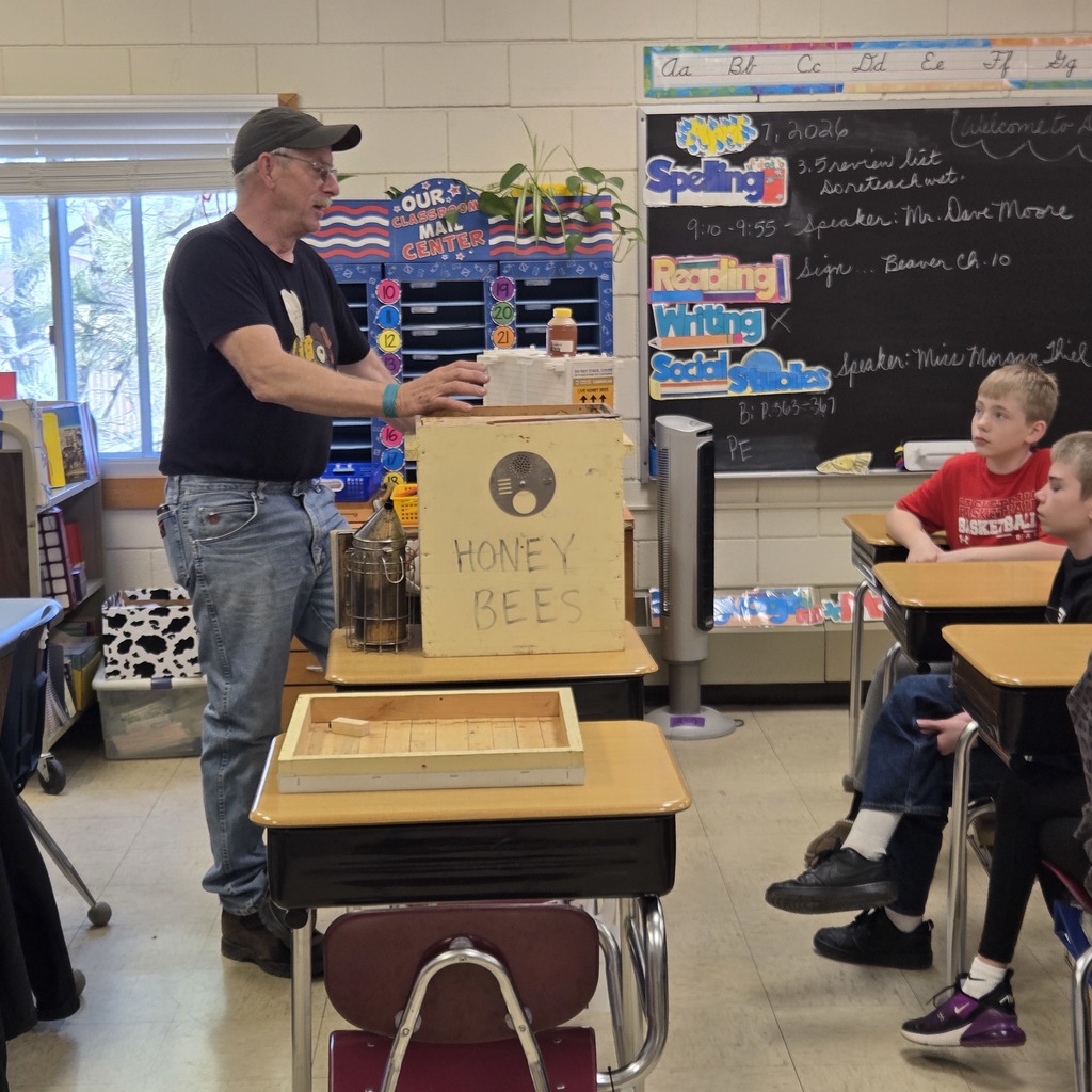 Dave Moore shared all about bees with 5th graders