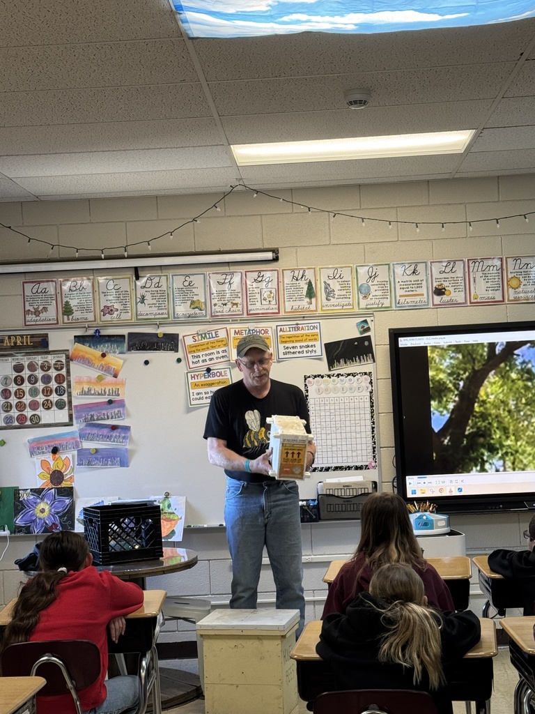 Dave Moore shared all about bees with 5th graders